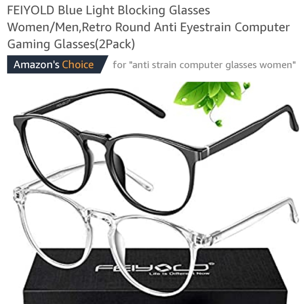 2 for 1! Blue light blocking glasses